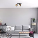 Rábalux 3245 Miguel Beltéri Spotlámpa tölgy-fekete E14 2x MAX 40, IP20