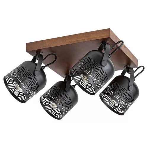 Rábalux 3299 Rotem Beltéri Spotlámpa dió-matt fekete E14 4x MAX 40, IP20