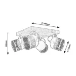 Rábalux 3299 Rotem Beltéri Spotlámpa dió-matt fekete E14 4x MAX 40, IP20