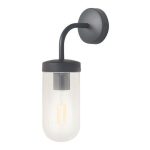 Rábalux 3310 Yago Beltéri Fürdőszobai lámpa matt fekete-átlátszó E27 1x MAX 60, IP44