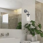 Rábalux 3310 Yago Beltéri Fürdőszobai lámpa matt fekete-átlátszó E27 1x MAX 60, IP44