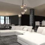 Rábalux 3508 Glory Beltéri Függeszték matt fekete-füstszínű üveg E14 5x MAX 40, IP20