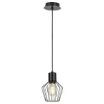 Rábalux 3539 Belano Beltéri lámpa, Függeszték, fekete-fekete E27E27 1x MAX 40, IP20