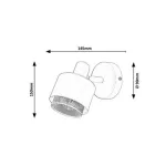 Rábalux 3547 Fedora Beltéri Spotlámpa világosbarna-arany E14 1x MAX 40, IP20