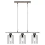 Rábalux 3580 Miroslaw Beltéri Függeszték szatin króm-átlátszó E27 3x MAX 40, IP20