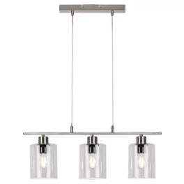   Rábalux 3580 Miroslaw Beltéri Függeszték szatin króm-átlátszó E27 3x MAX 40, IP20