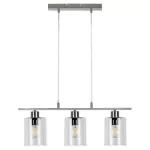 Rábalux 3580 Miroslaw Beltéri Függeszték szatin króm-átlátszó E27 3x MAX 40, IP20