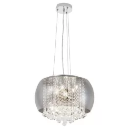   Rábalux 3599 Ninelle Beltéri Függeszték króm-füstszínű üveg G9 6x MAX 40, IP20