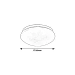 Rábalux 3936 Lucas Beltéri Mennyezeti lámpa fehér-fehér LED 12, IP20