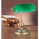 Rábalux 4038 Bank Beltéri Asztali lámpa bronz-zöld E27 1x MAX 60, IP20