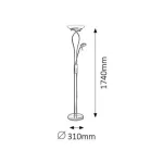 Rábalux 4077 Gamma Beltéri Állólámpa szatin króm-szatin króm R7S 1x MAX 230 + G9 1x MAX 40, IP20