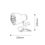 Rábalux 4357 Clip Beltéri Asztali lámpa fekete-fekete E14 R50 1x MAX 40, IP20