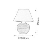 Rábalux 4391 Molly Beltéri Éjjeli lámpa bézs-fehér E14 1x MAX 40, IP20