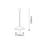 Rábalux 4780 Round Beltéri Függeszték fehér-fehér E27 1x MAX 60, IP20
