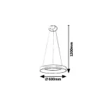 Rábalux 5054 Carmella Beltéri Függeszték arany-fehér LED 50, IP20