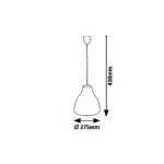 Rábalux 5060 Morris Beltéri Függeszték szürke-szürke E27 1x MAX 40, IP20
