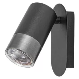   Rábalux 5069 Zircon Beltéri Fali lámpa matt fekete-ezüst GU10 1X MAX 5, IP20