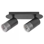 Rábalux 5070 Zircon Beltéri Fali lámpa matt fekete-ezüst GU10 2X MAX 5, IP20