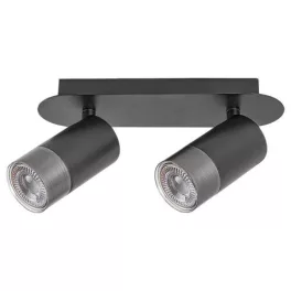   Rábalux 5070 Zircon Beltéri Fali lámpa matt fekete-ezüst GU10 2X MAX 5, IP20