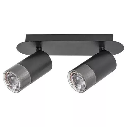Rábalux 5070 Zircon Beltéri Fali lámpa matt fekete-ezüst GU10 2X MAX 5, IP20