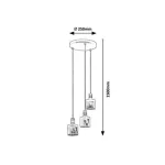 Rábalux 5092 Alberta Beltéri Függeszték arany-fehér, fekete, arany E27 3x MAX 9, IP20