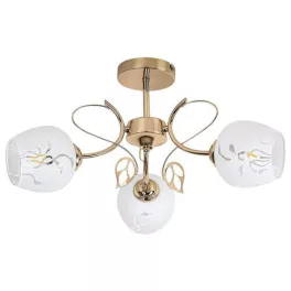   Rábalux 5098 Fauna Beltéri Mennyezeti lámpa arany-fehér mintás E27 3x MAX 40, IP20