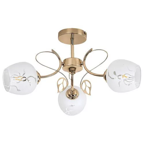 Rábalux 5098 Fauna Beltéri Mennyezeti lámpa arany-fehér mintás E27 3x MAX 40, IP20