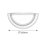 Rábalux 5163 Ufo Beltéri Fali lámpa fekete-opál üveg E27 1x MAX 60, IP20