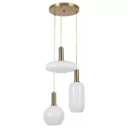   Rábalux 5225 Sinopia Beltéri Függeszték arany-opál üveg E27 3x MAX 60, IP20