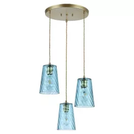   Rábalux 5227 Azurine Beltéri Függeszték arany-kék E27 3x MAX 40, IP20