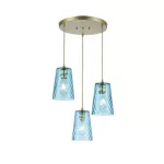 Rábalux 5227 Azurine Beltéri Függeszték arany-kék E27 3x MAX 40, IP20