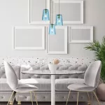 Rábalux 5227 Azurine Beltéri Függeszték arany-kék E27 3x MAX 40, IP20