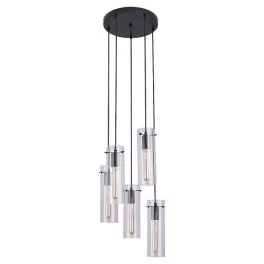   Rábalux 5260 Acantha Függeszték fekete-átlátszó E27 5x MAX 60, IP20