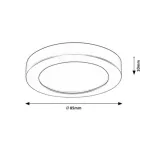 Rábalux 5275 Coco Ráépíthető és Beépíthető lámpa ezüst-fehér LED 3, IP44