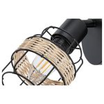 Rábalux 5281 Indiana Beltéri lámpa, Spotlámpa, fekete-fekete E14E14 1x MAX 25, IP20