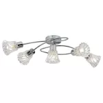 Rábalux 5304 Hestia Beltéri Mennyezeti lámpa króm-átlátszó E14 5x MAX 40, IP20