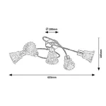 Rábalux 5304 Hestia Beltéri Mennyezeti lámpa króm-átlátszó E14 5x MAX 40, IP20