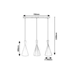 Rábalux 5312 Trincola Beltéri Függeszték fekete-fehér, ezüst, fekete E27 3x MAX 40, IP20