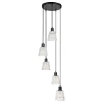 Rábalux 5334 Jarina Beltéri Függeszték fekete-átlátszó E27 5x MAX 40, IP20