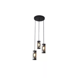   Rábalux 5339 Oberon Beltéri Függeszték barna-borostyán E14 3x MAX 40, IP20