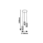 Rábalux 5339 Oberon Beltéri Függeszték barna-borostyán E14 3x MAX 40, IP20