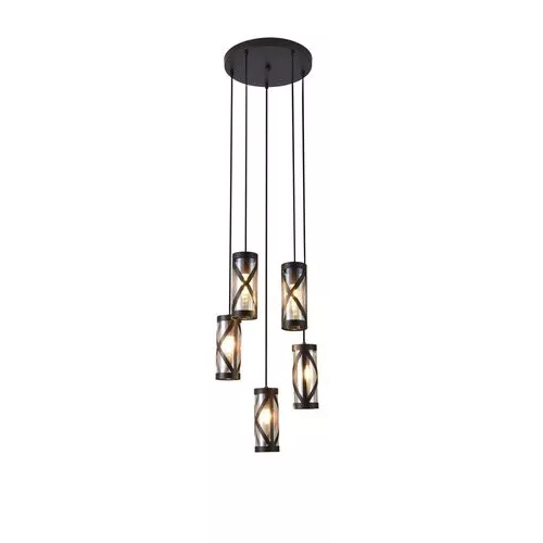 Rábalux 5340 Oberon Beltéri Függeszték barna-borostyán E14 5x MAX 40, IP20