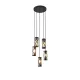 Rábalux 5340 Oberon Beltéri Függeszték barna-borostyán E14 5x MAX 40, IP20