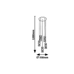 Rábalux 5340 Oberon Beltéri Függeszték barna-borostyán E14 5x MAX 40, IP20