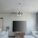 Rábalux 5383 Basil Beltéri Függeszték szatin króm-ezüsttölgy E27 1x MAX 40, IP20