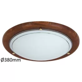   Rábalux 5427 Ufo Beltéri Mennyezeti lámpa tölgy-opál üveg E27 2x MAX 60, IP20