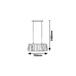 Rábalux 5458 Pixie Beltéri Függeszték fehér-menta E27 2x MAX 60, IP20