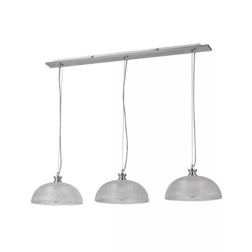 Rábalux 5460 Petrina Beltéri Függeszték szatin króm-átlátszó E27 3x MAX 40, IP20