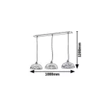 Rábalux 5460 Petrina Beltéri Függeszték szatin króm-átlátszó E27 3x MAX 40, IP20