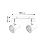 Rábalux 5498 Steve Beltéri Fürdőszobai lámpa fehér-fehér GU10 2x MAX 15, IP44